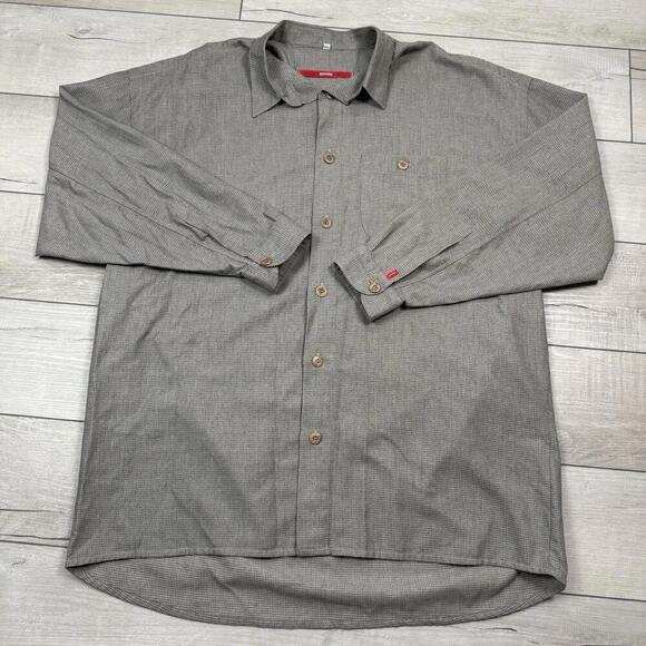 VTG SIGNUM Long Sleeve Button-Up Shirt SzXXL Microcheck Minimalist Germany Made - Picture 1 of 11